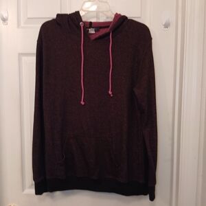 Level Eight Hoodie Sweater Women's Size L Heather Cranberry